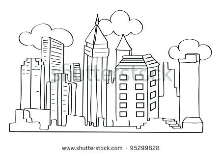 New York Skyline Drawing Outline at PaintingValley.com | Explore ...