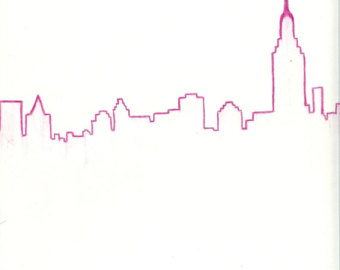 340x270 Skyline Drawing Image Group - New York Skyline Line Drawing