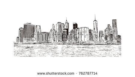 New York Skyline Pencil Drawing At Paintingvalley Com Explore Collection Of New York Skyline