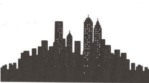 New York Skyline Silhouette Drawing