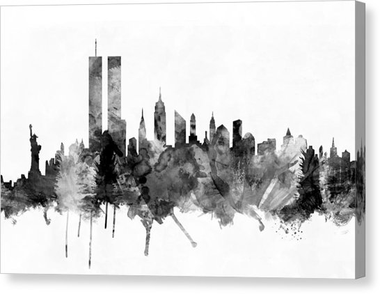 546x422 new york skyline silhouette canvas prints fine art america - New York Skyline Silhouette Drawing