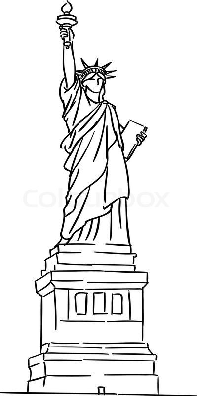 New York Statue Of Liberty Drawing At Paintingvalley Com Explore