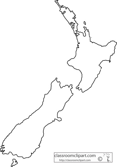 386x550 New Zealand Map Clipart Great Free Clipart, Silhouette, Coloring - New Zealand Map Drawing