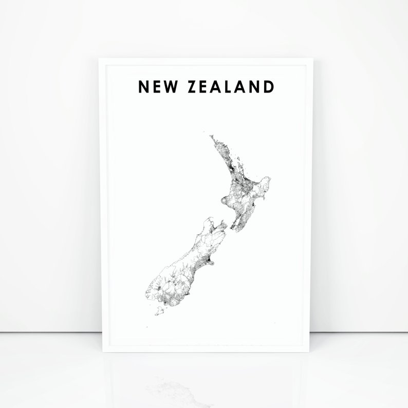 New Zealand Map Drawing at PaintingValley.com | Explore collection of ...