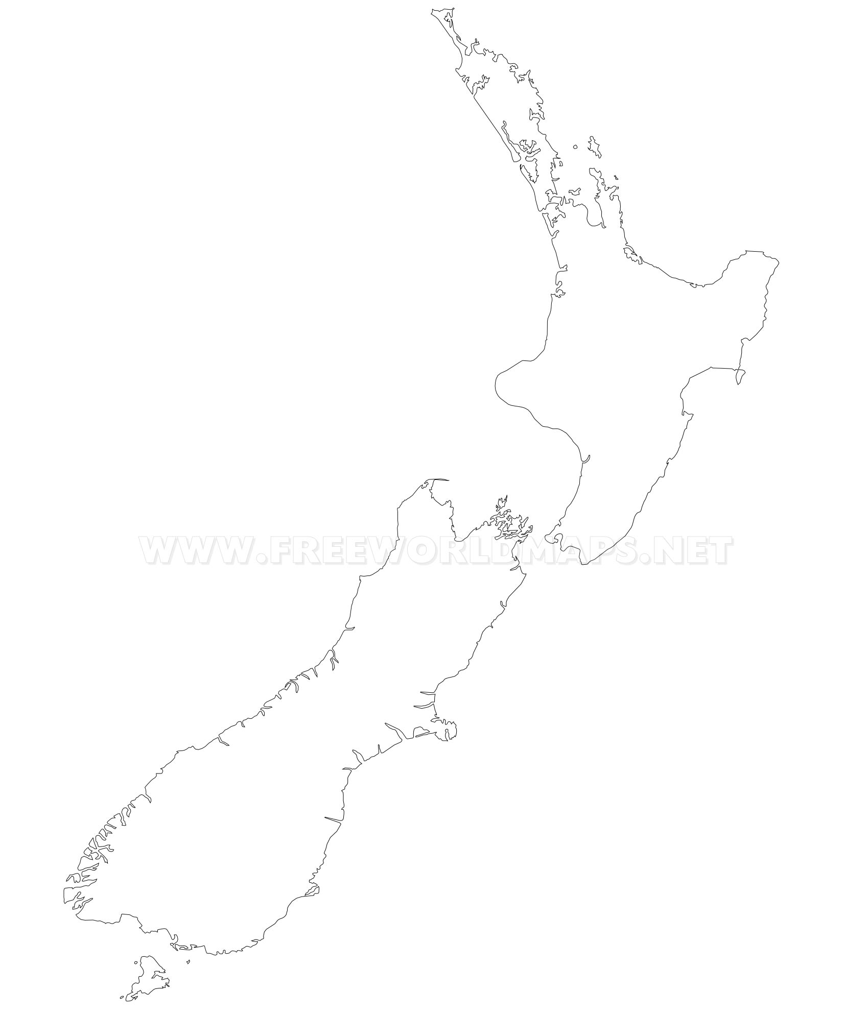 1652x1990 New Zealand Political Map - New Zealand Map Drawing