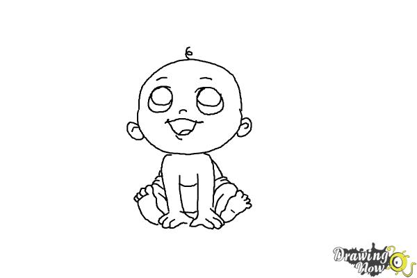 600x400 how to draw a newborn baby - Newborn Baby Drawing