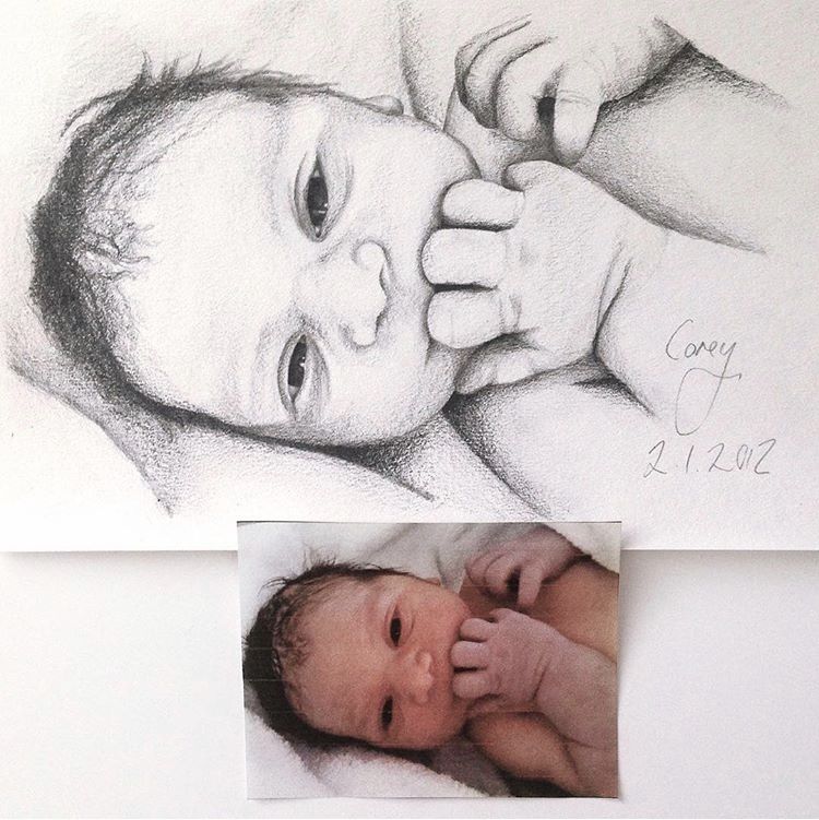 750x751 i love drawing newborn babies - Newborn Baby Drawing