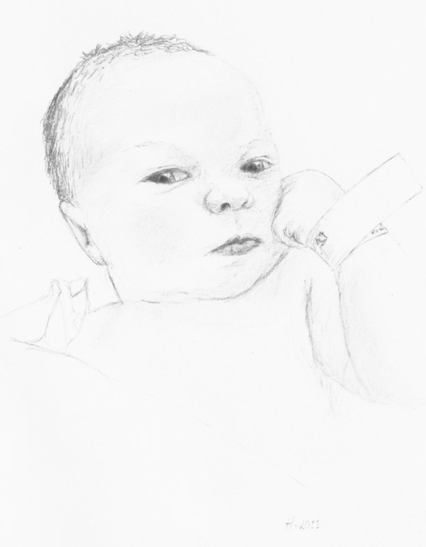 Newborn Baby Drawing at PaintingValley.com | Explore collection of ...