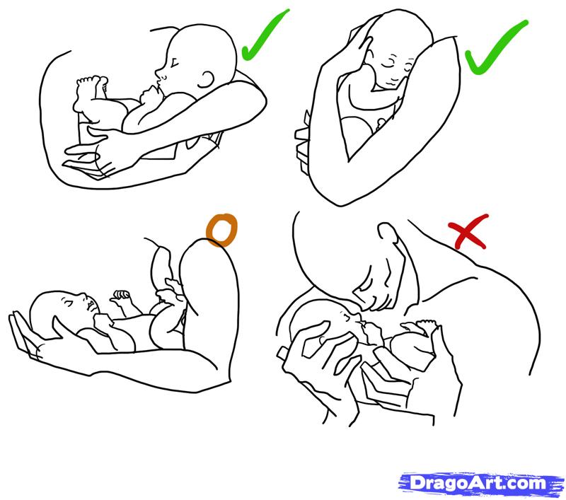 800x707 step how to draw a newborn baby - Newborn Baby Drawing