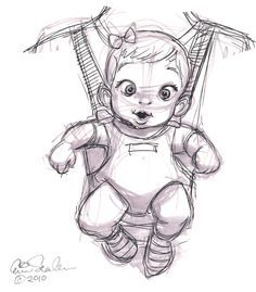 236x269 newborn baby boy drawing - Newborn Baby Drawing