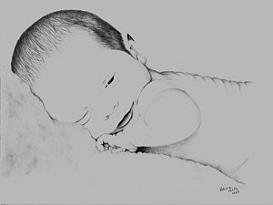 300x225 newborn baby drawings fine art america - Newborn Drawing