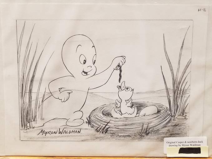 679x509 casper the friendly ghost newborn duck myron waldman drawing - Newborn Drawing