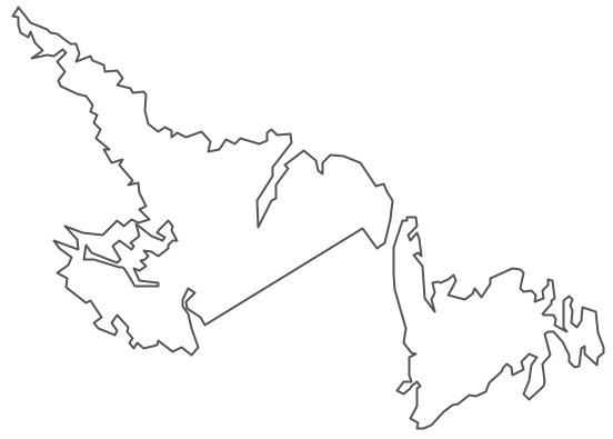 552x395 geo map - Newfoundland Drawing