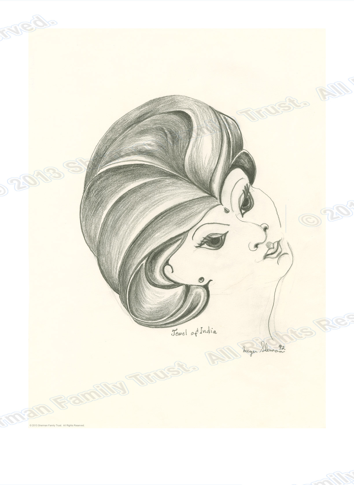 1224x1676 newfoundland pencil drawing and the women's portrait series jewel - Newfoundland Drawing