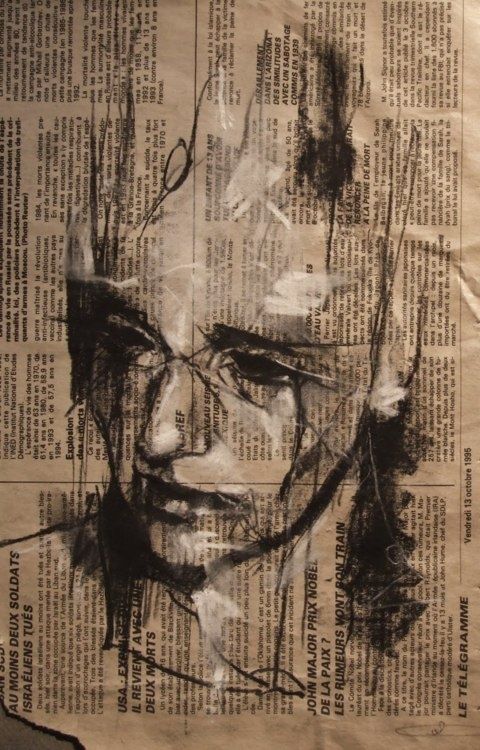 480x750 i love that this is done on newspapernever thought of that - Newspaper Drawing