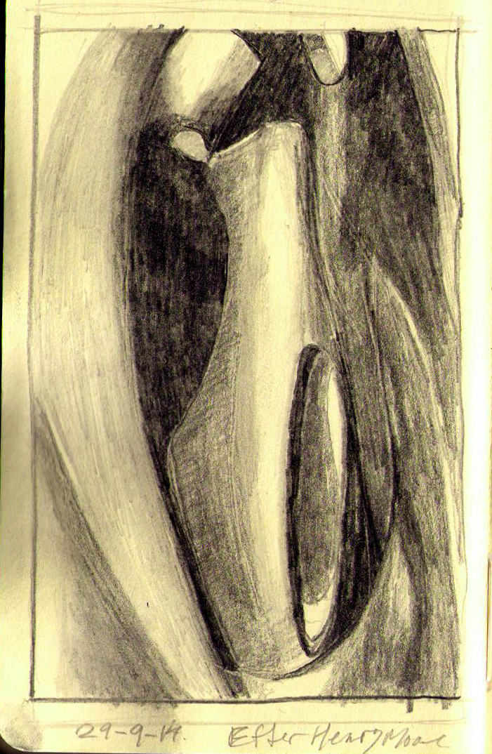 701x1074 study of photo of sculpture - Nexus Drawing