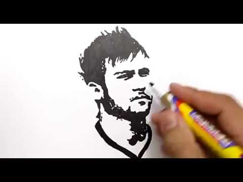 480x360 Very Easy, How To Draw Neymar Brazil Player World Cup - Neymar Drawing Step By Step