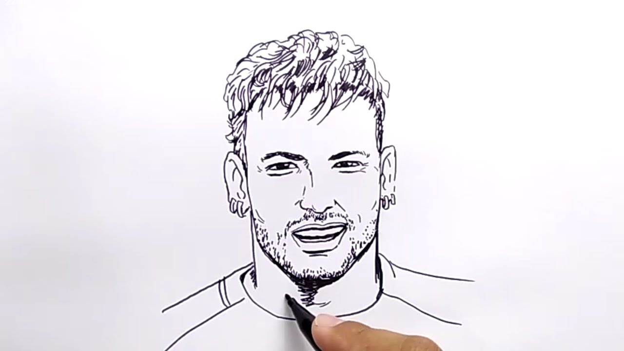 Neymar Drawing Step By Step at Explore collection