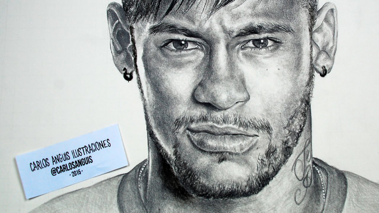 1280x720 Drawing Neymar Jr - Neymar Drawing Step By Step