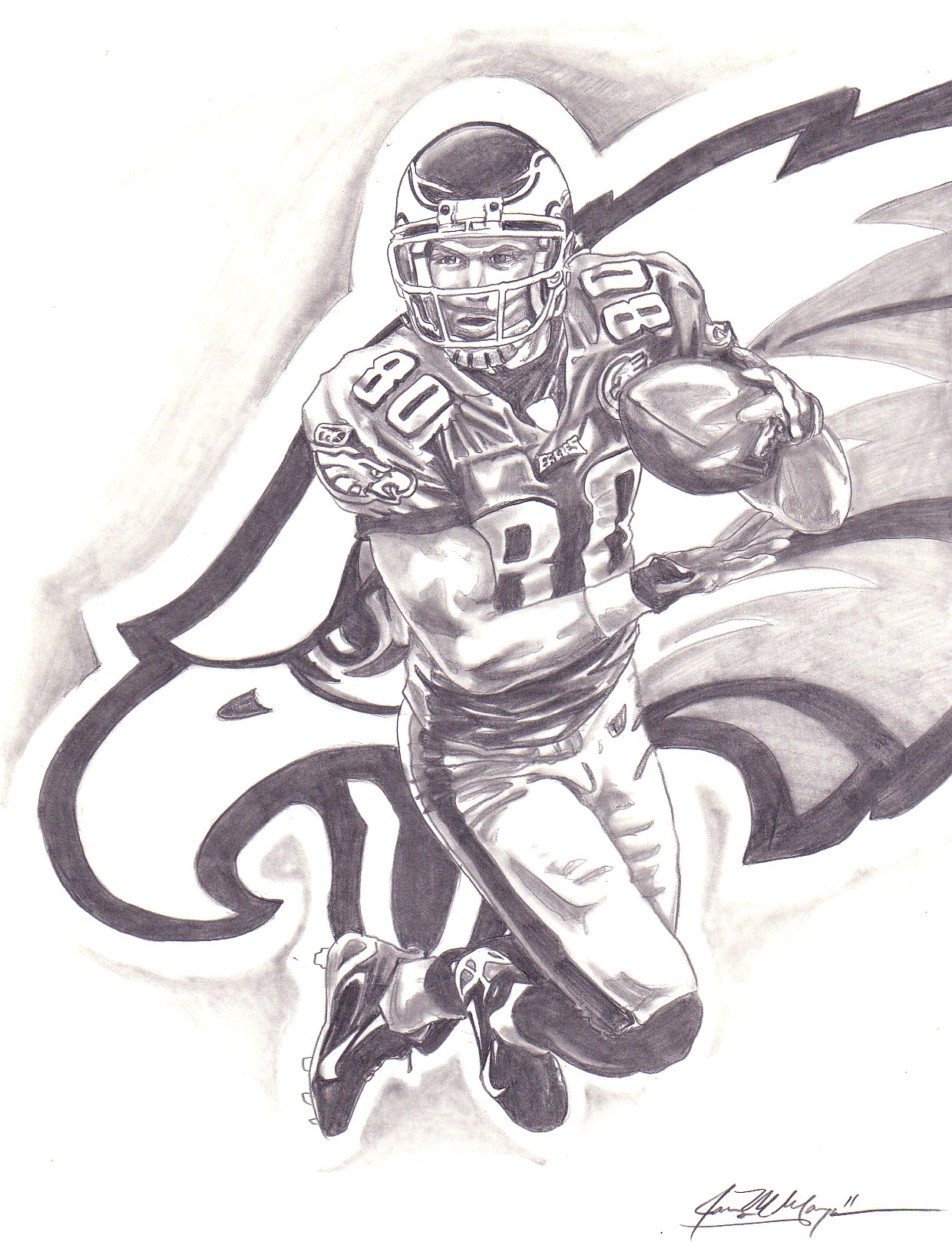 1240x1618 nfl veteran kevin curtis drawing jmg creations - Nfl Drawings