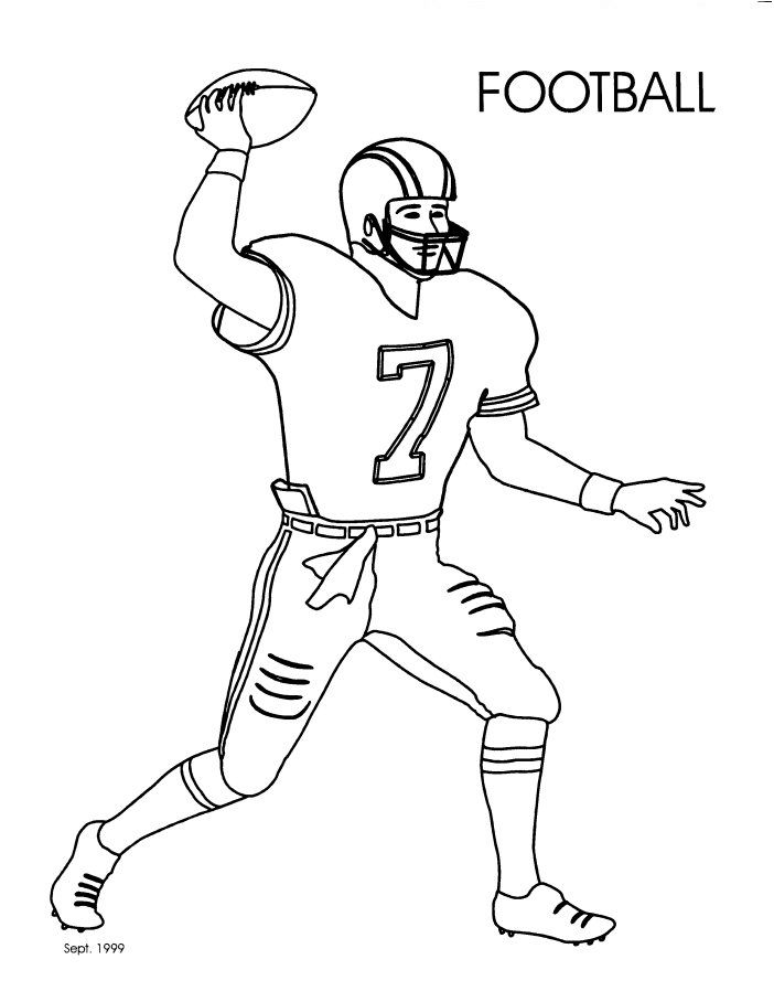 702x908 coloring pages collection of nfl football players download them - Nfl Football Player Drawing