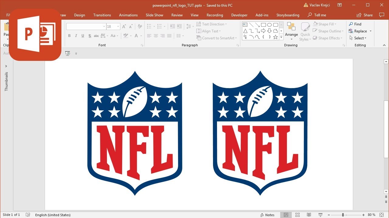 1280x720 how to create nfl logo in microsoft powerpoint - Nfl Logo Drawing