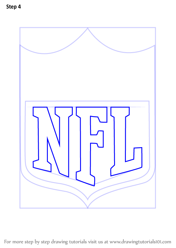 600x846 learn how to draw nfl logo - Nfl Logo Drawing