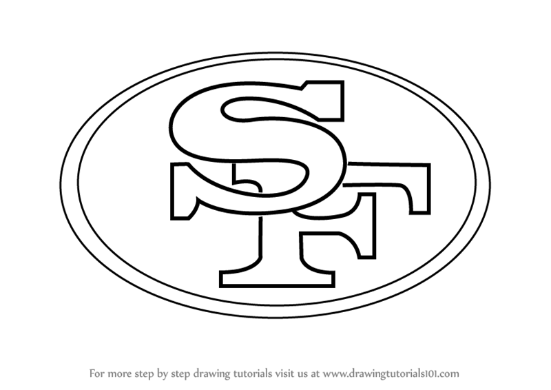 800x566 learn how to draw san francisco logo - Nfl Logo Drawing