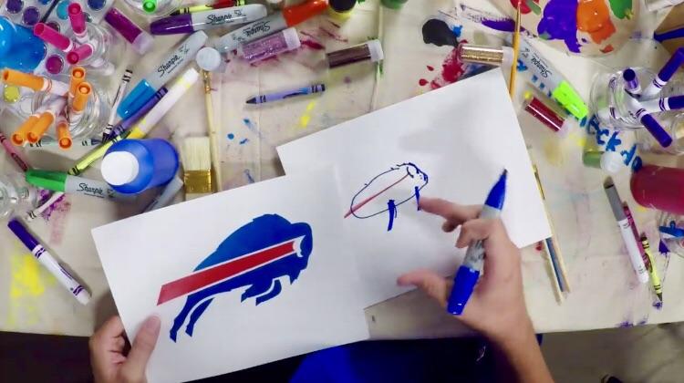 750x420 nfl rookies had to draw their teams logo from memory here is what - Nfl Logo Drawing