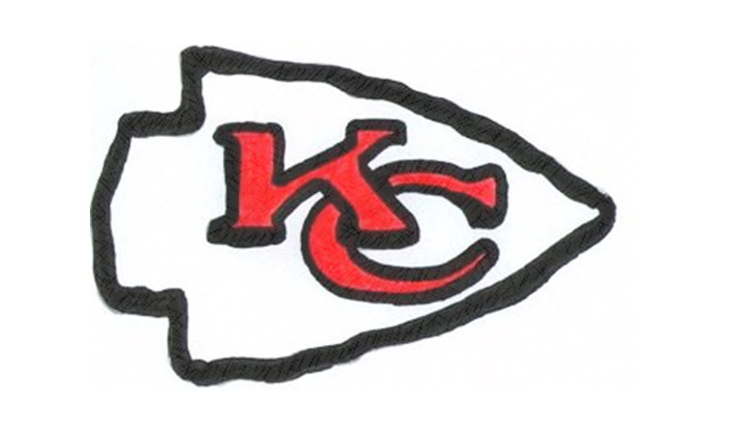 1500x885 how to draw kansas city chiefs logo - Nfl Logo Drawing
