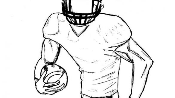 585x329 sweet design how to draw football players player drawings drawing - Nfl Player Drawings