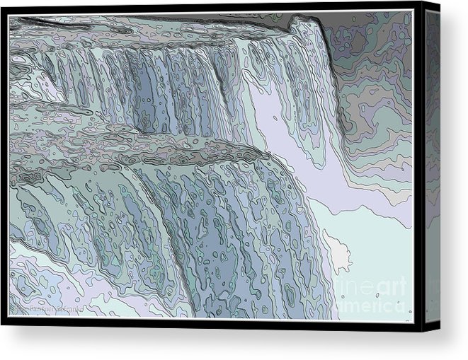 661x509 niagara falls contour drawing effect canvas print canvas art - Niagara Falls Drawing