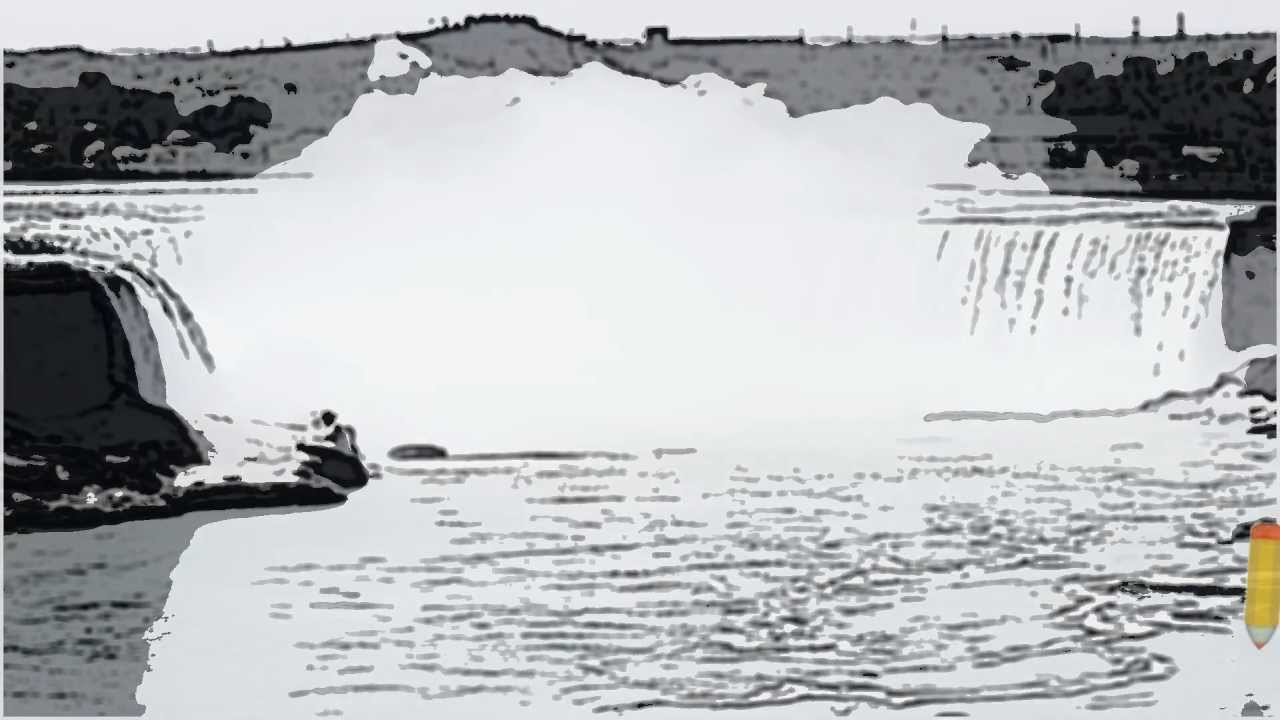 1280x720 niagara falls horseshoe being draw - Niagara Falls Drawing