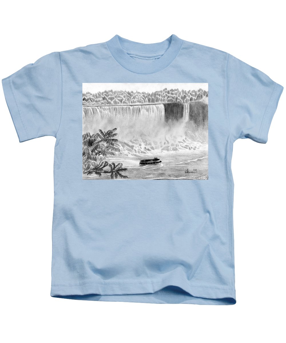 1000x1200 niagara falls and the maid of the mist kids t shirt for sale - Niagara Falls Drawing For Kids