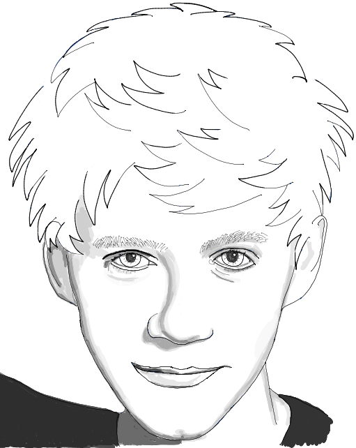 511x642 How To Draw Niall Horan From One Direction With Step - Niall Horan Drawing