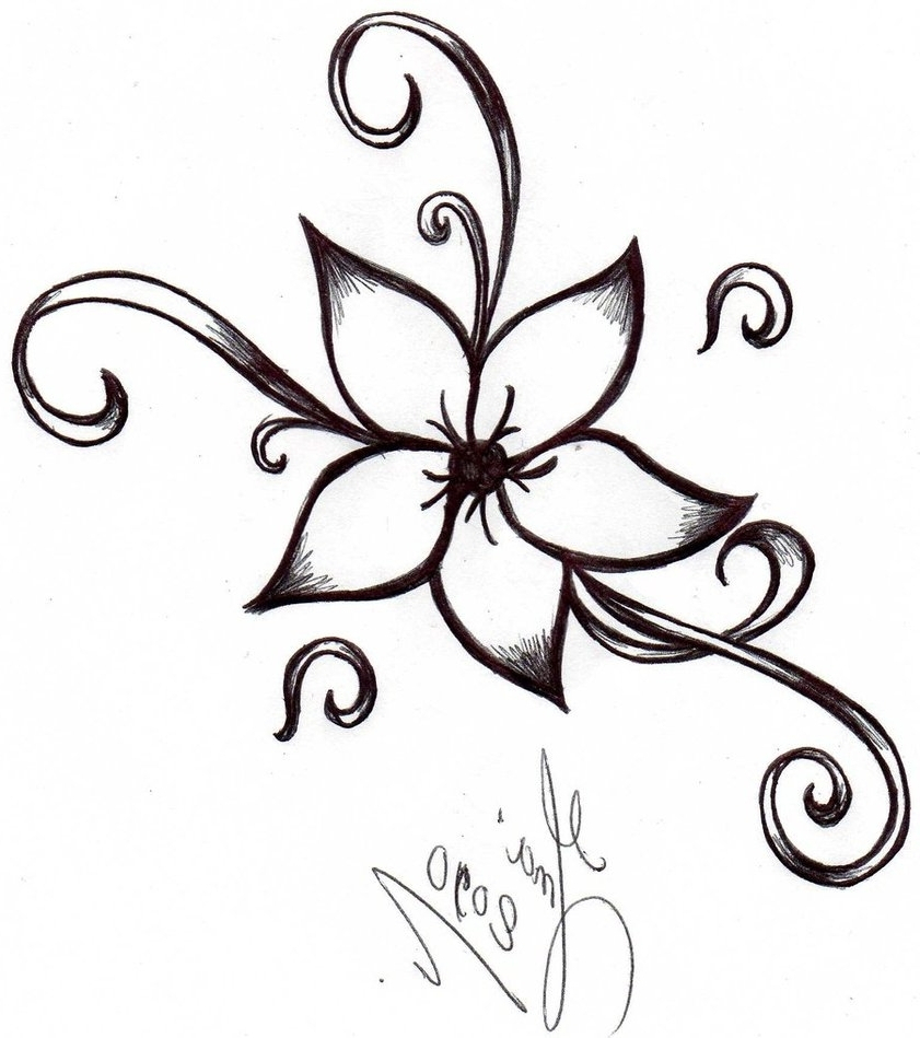 841x949 nice easy drawings of flowers - Nice Easy Drawings