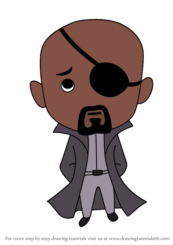 567x800 learn how to draw chibi nick fury - Nick Drawing