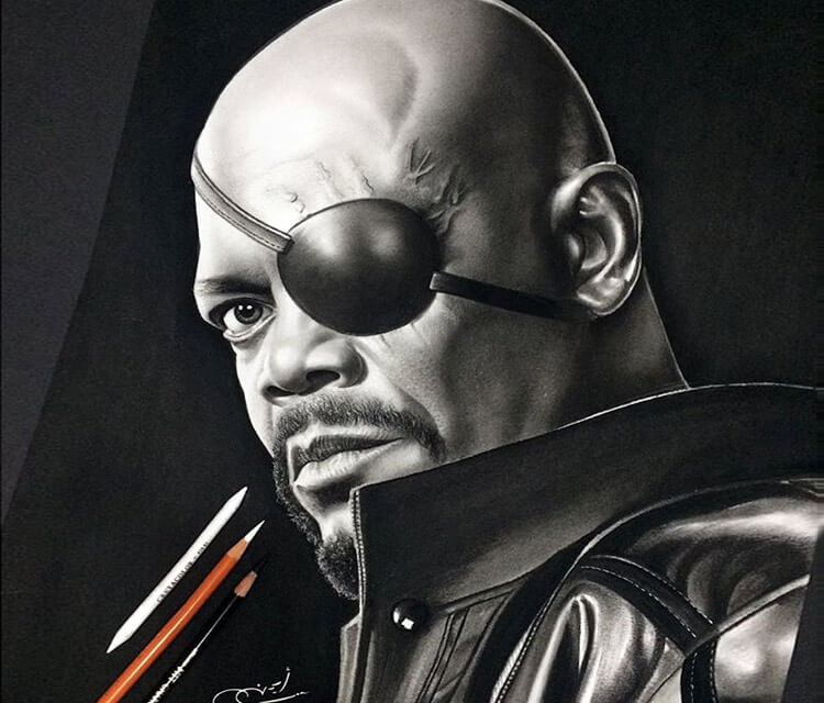 750x640 nick fury drawing - Nick Drawing