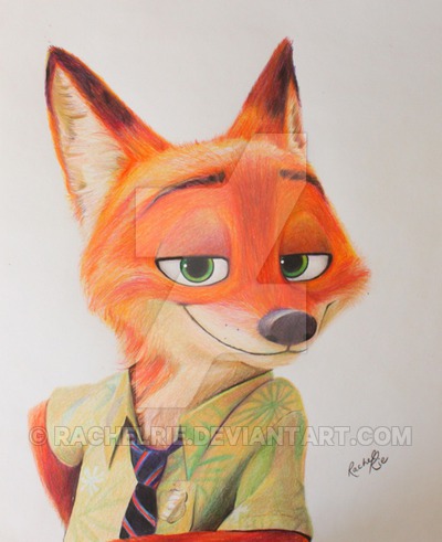 400x491 Nick Wilde Drawing - Nick Drawing