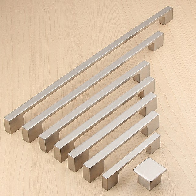 640x640 modern simplified nickel drawing thick handle cabinet door knob - Nickel Drawing