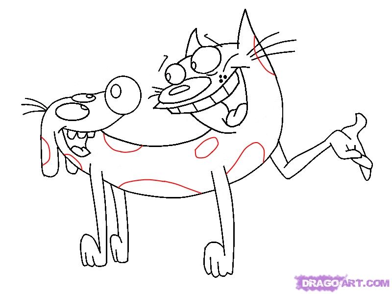 800x600 how to draw catdog, step - Nickelodeon Drawings
