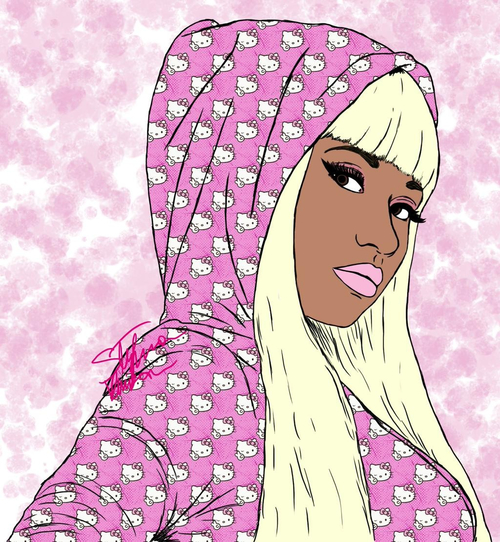 500x542 My Nicki Minaj Drawing On We Heart It - Nicki Minaj Drawing