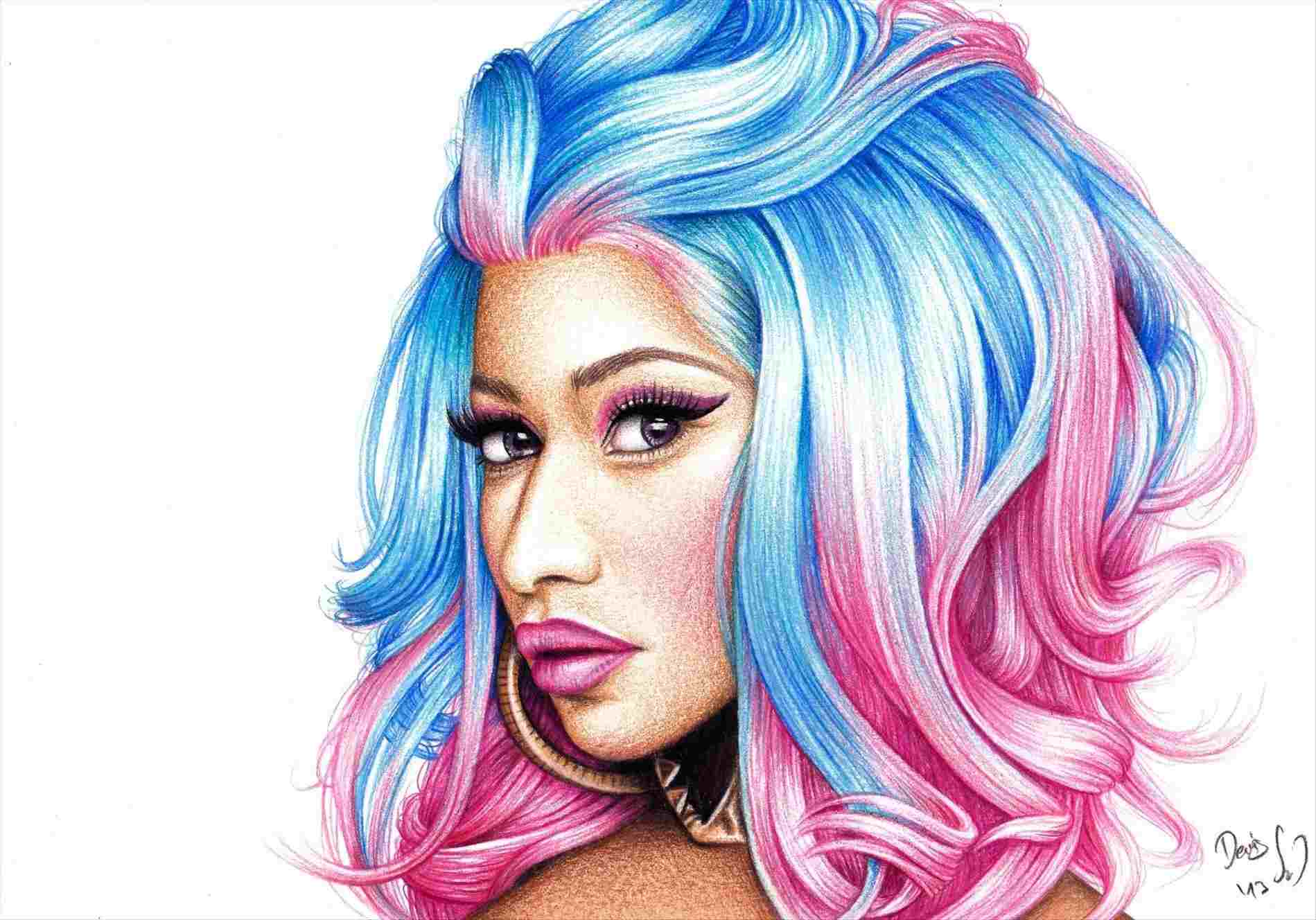 1899x1328 How Nicki Minaj Drawing Step - Nicki Minaj Drawing