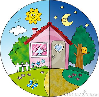 400x393 cute for kids to draw day and night kids crafts kindergarten - Night And Day Drawing