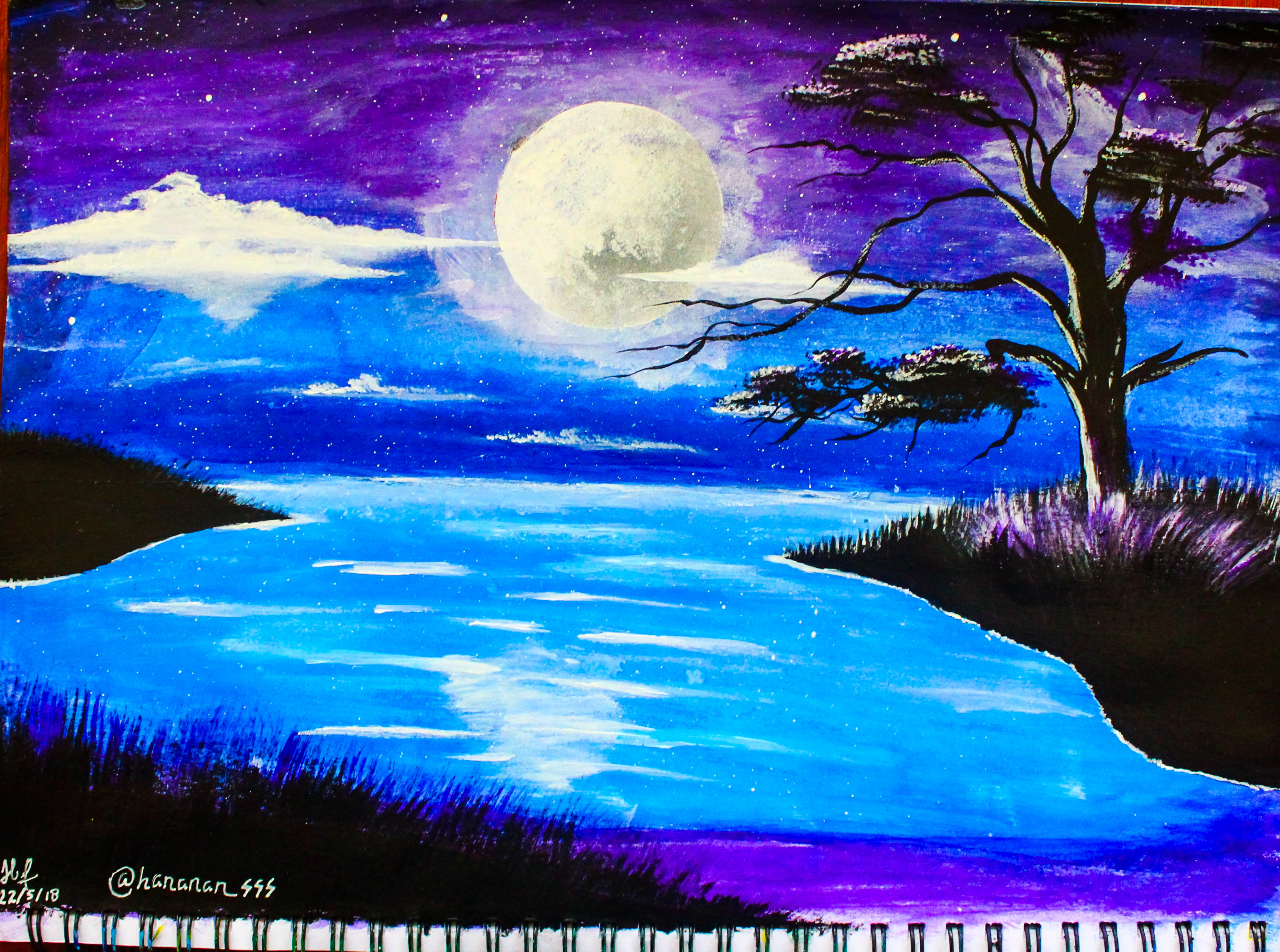Featured image of post Easy Night Sky Moonlight Scenery Drawing / Hella easy night sky for those who might wanted to know how i did skies!