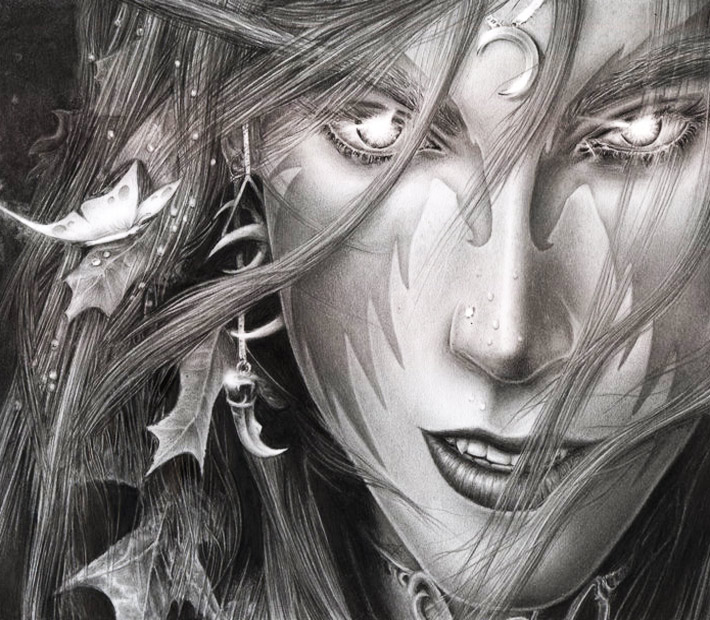 710x620 night elf drawing - Night Elf Drawing