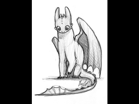 480x360 how to draw toothless night fury from dragons riders of berk - Night Fury Drawing