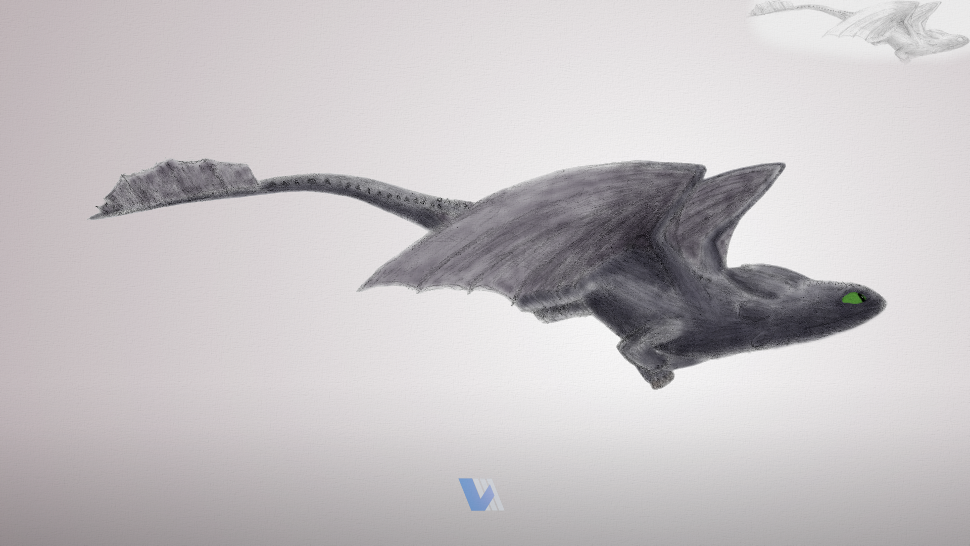 1920x1080 night fury drawing - Night Fury Drawing