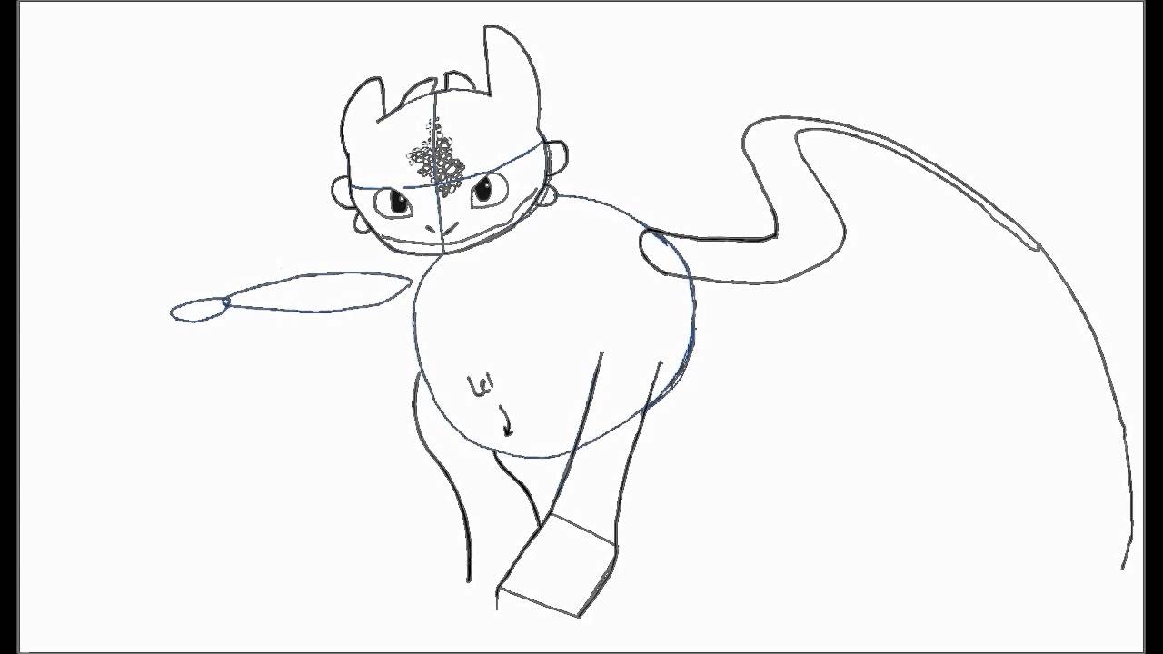 1280x720 how to draw toothless the night fury from how to train your dragon - Night Fury Drawing