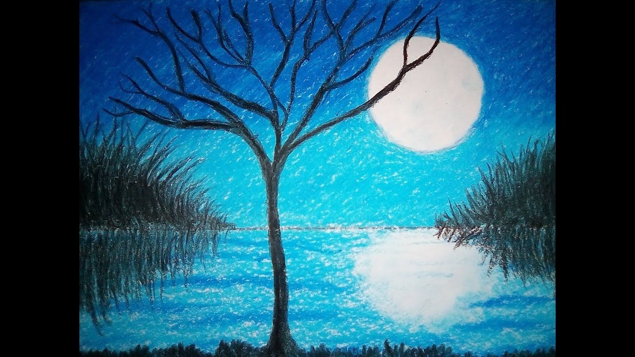 Night Scenery Drawing at PaintingValley.com | Explore collection of